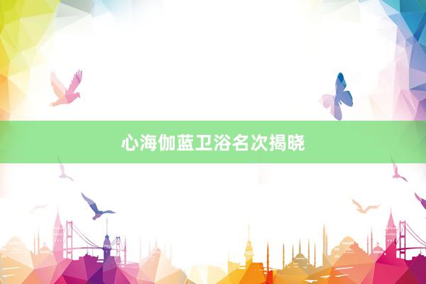 心海伽蓝卫浴名次揭晓